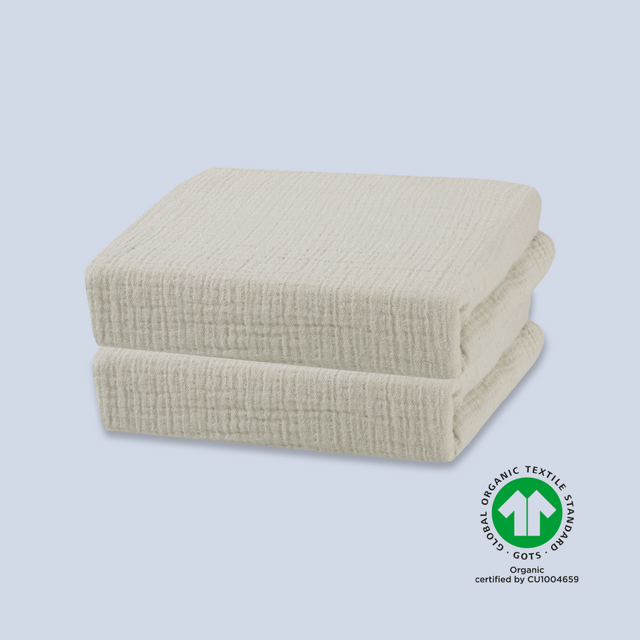Bettlaken aus Premium Bio-Baumwolle (2-Pack)