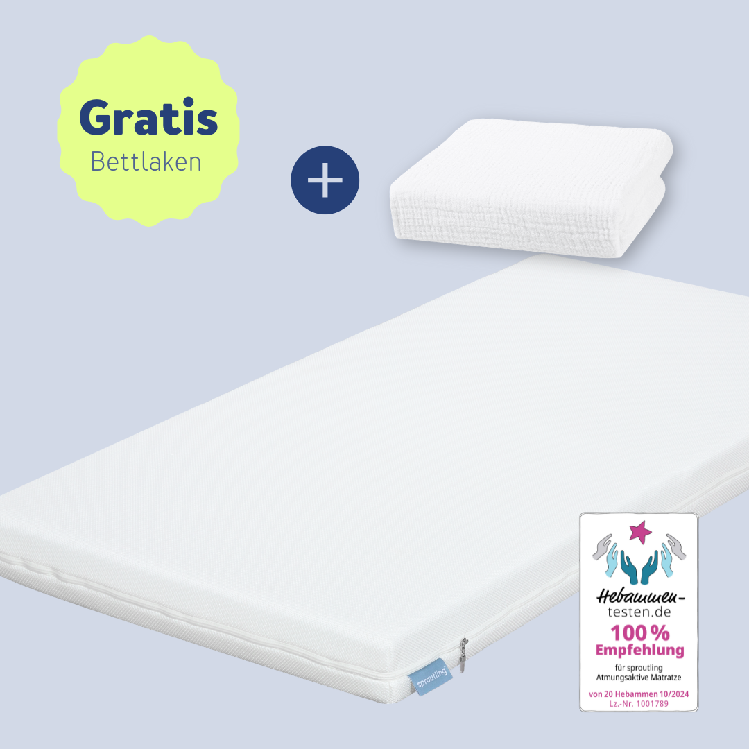Atmungaktive Matratze + Gratis Bettlaken